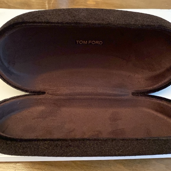 NEW Tom Ford large size case Brown velvet in box & new eye clothPerfect Not used - Picture 3 of 10